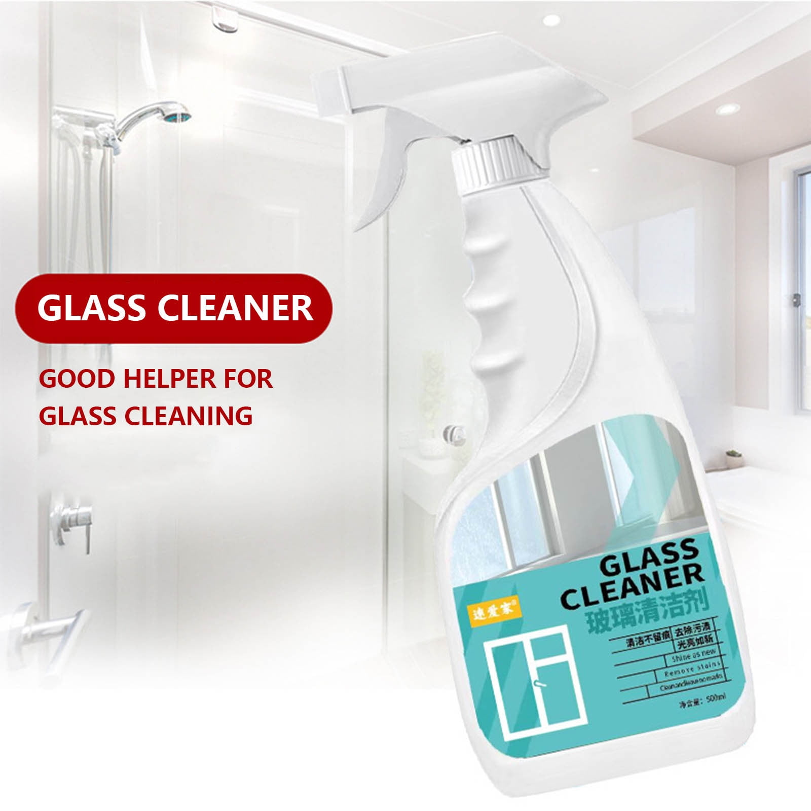 Glass Cleaner 500ml | Car Windshield & Bathroom Mirror Cleaning ...