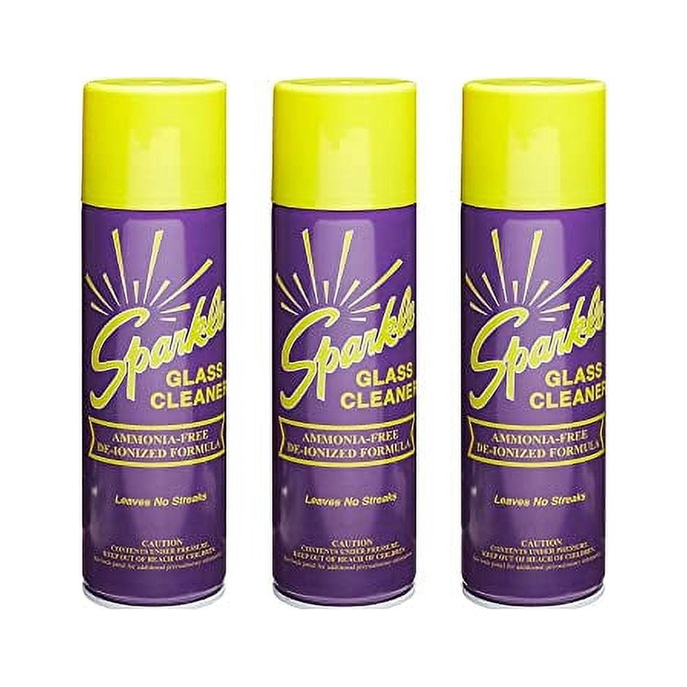 Glass Cleaner Aerosol Spray Bottle, AmmoniaFree DeIonized Formula