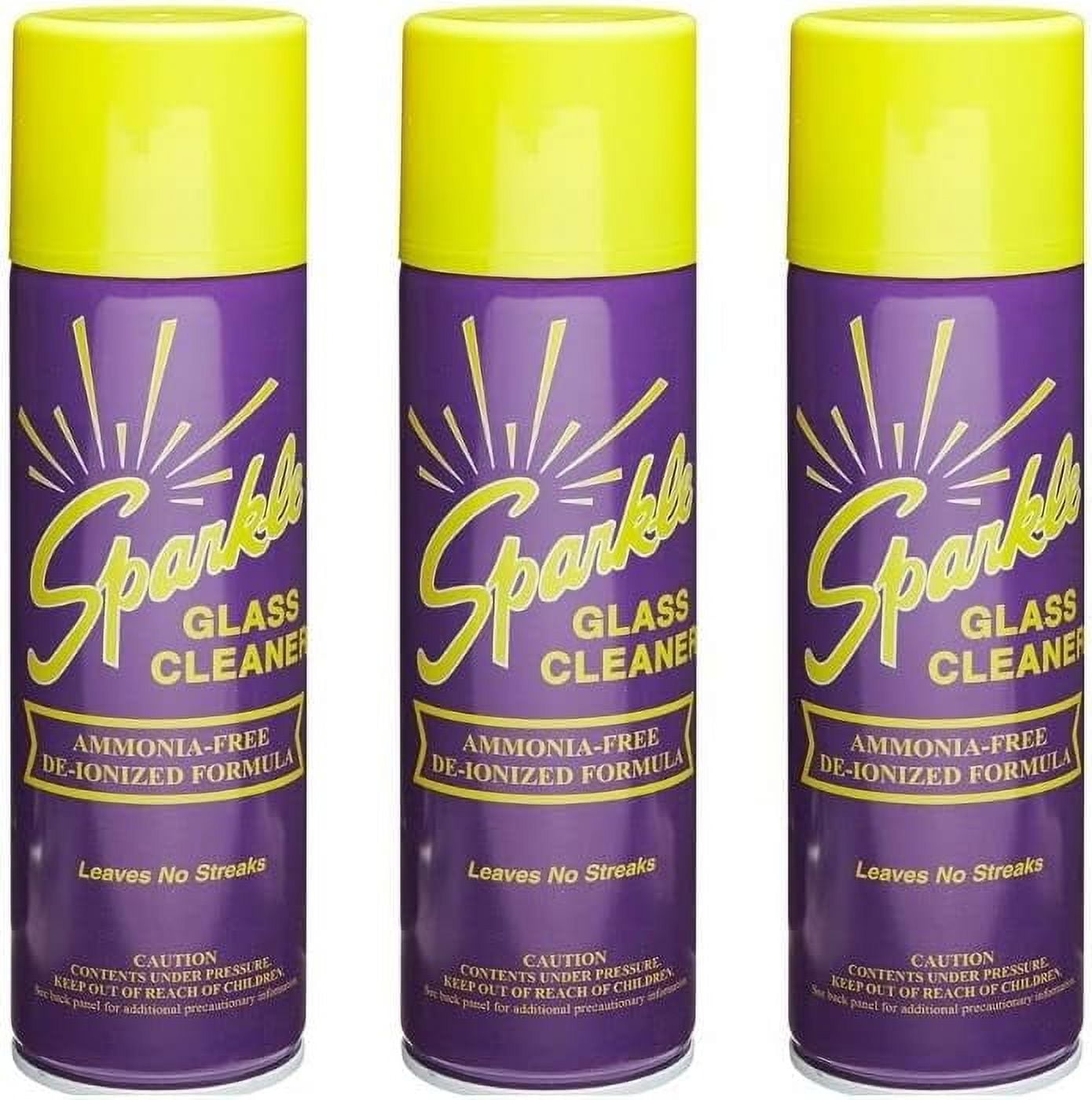 Glass Cleaner Aerosol Spray Bottle, AmmoniaFree DeIonized Formula