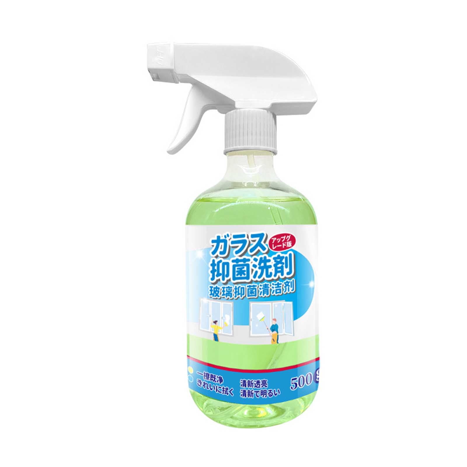 Glass Cleaner, Bath \u0026 Window Glass Cleaner, 500Ml Cleaner for Auto and Home, Deep Cleaning Foaming Action, Safe for Windows, Japanese Foam Glass Cleaner