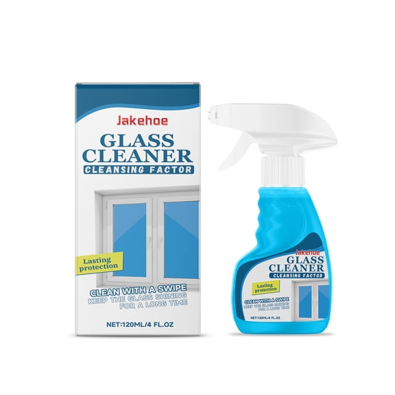 Glass Cleaner Spray, 120ml Window and Mirror Cleaning Solution for Glass Surfaces, Shower Doors, Car Windows and Household Use