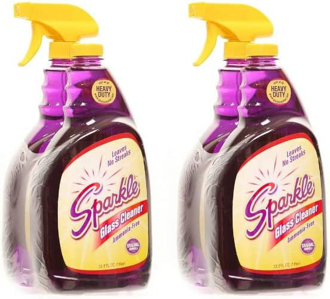 Glass Cleaner Spray Bottle 2Pack, AmmoniaFree Original Formula Heavy