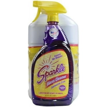 Glass Cleaner Spray Bottle & Refill Bottle, Ammonia-Free Original Formula Glass Cleaner, Leaves No Streaks, 33.8 FL OZ Spray Bottle & 1 Gallon Refill Bottle (Pack of 1)