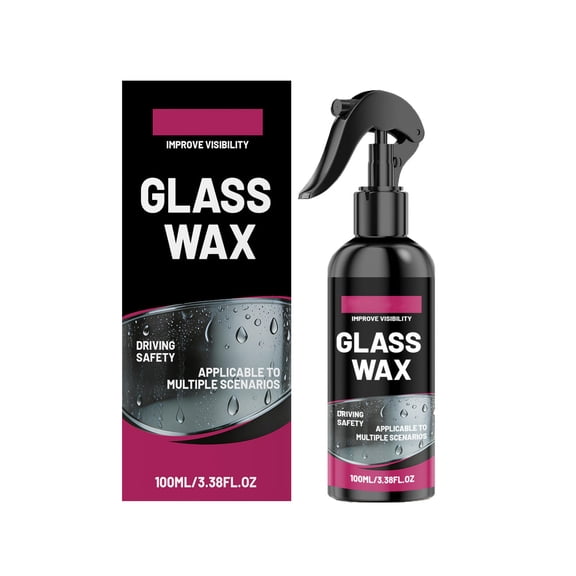 Glass Cleaner Spray for Car Wind and Windows, Interior & Exterior Auto Window Cleaner Spray, Anti-Fog, Clean Clear Enhanced Driving Visibility for Car, Truck, SUV, 100ml