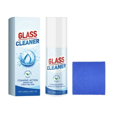 Glass Cleaner Glass Cleaner Spray Foaming Glass Cleaner With Window Squeegee Streak Cleaning And Shine Ammonia Glass Cleaner 100ml Bartenders Friend Disposal Sticks Thick Foam Mat for Let Out Couch