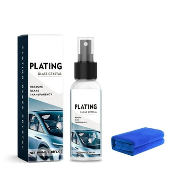 Glass Cleaner Spray, Streak-Free Multi-Surface Glass Cleaner for Car Home and Mirrors, Fast-Acting Formula with Protective Layer, Safe Mild Non-Toxic Chemicals, Long-Lasting Shine and Dust-Proof