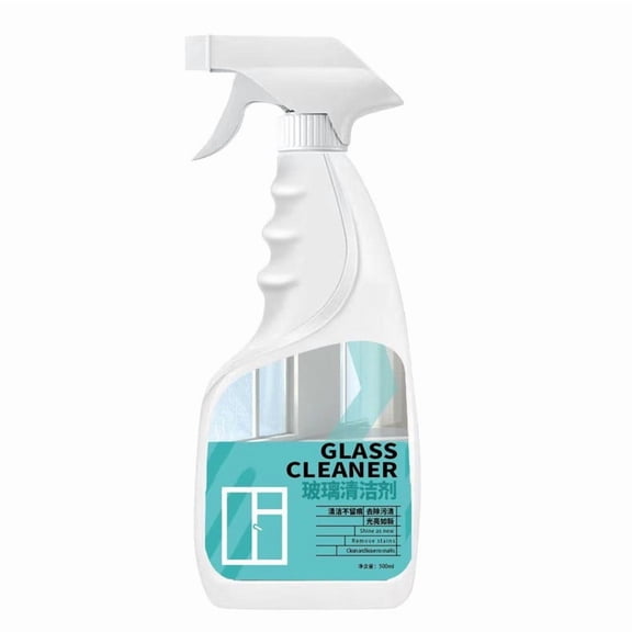 Glass Cleaner - Streak-Free Window Cleaner for Home, Kitchen, Bathroom, Shower, Car - Works on Glass, Windows, Mirrors, Light Fixtures - 16.91oz