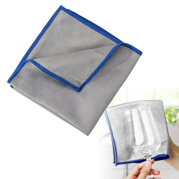 Glass Cleaning Cloth Microfiber Streak Free Lint Free Polishing Towel For Windows Mirrors Glassware Stainless Steel 1PCS