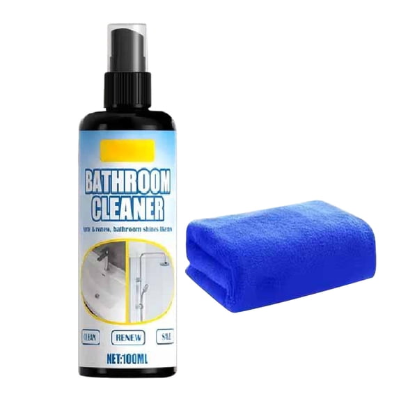 Glass Cleaning Spray 3.4 fl oz - Effective Stain and Soap Scum Remover for Windows, Mirrors, and Household Glass Surfaces