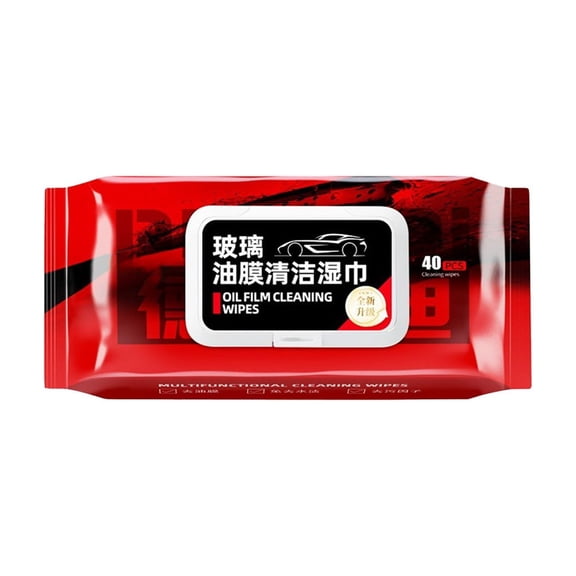 Glass Cleaning Wipes For Car And Home Oil Film Remover Wipes For Windshield Mirror Windows 40 Sheets Per Pack Streak Free Shine Quick Clean