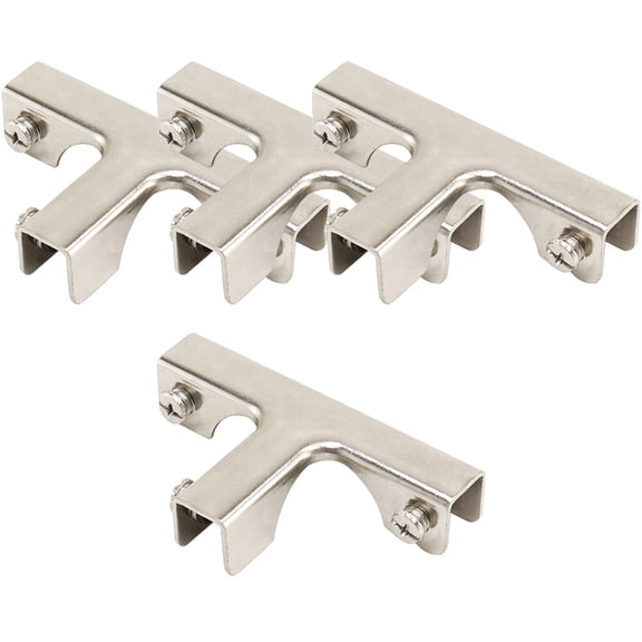 MIPCASE 4pcs Glass Rail Clamps T Shape Steel Holder for Glass Panels