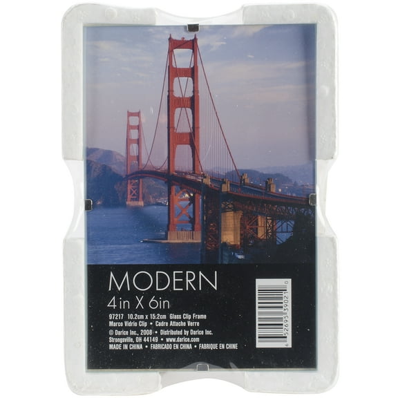 Glass Clip Photo Frame 4"X6"-