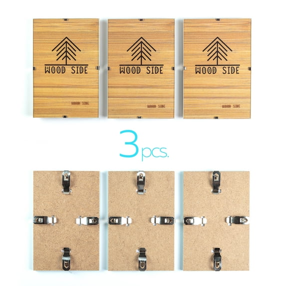 Glass Clip Picture Frames 3.5x5 - Pack of 3, Clear Craft Photo