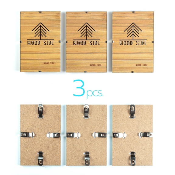 Glass Clip Picture Frames 8x10 - Pack of 3, Clear Craft Photo Frames