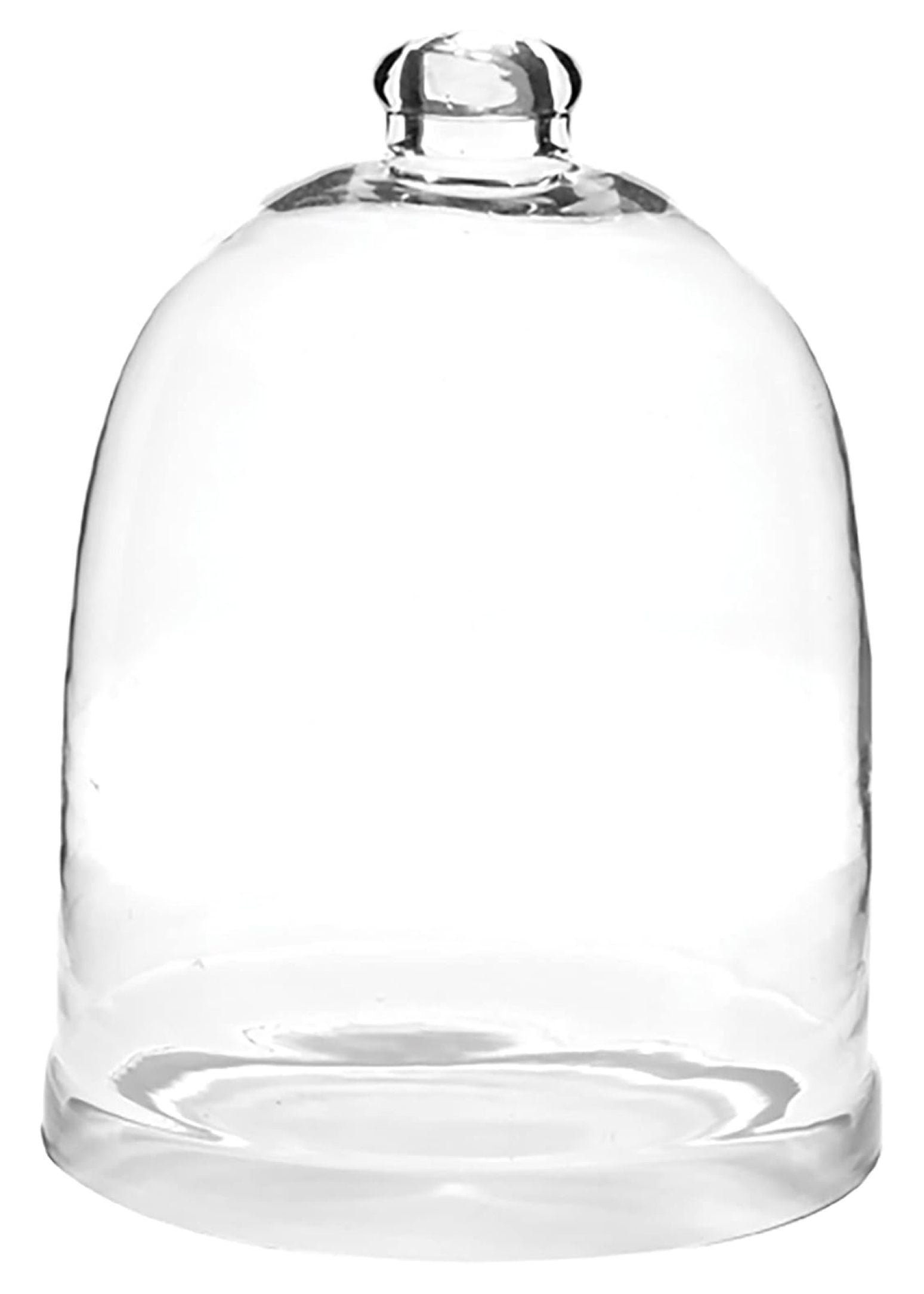 Glass Cloche 12 Inch Decorative Display Dome - Clear Glass Display Case for Home Decor, Centerpieces, Weddings, Farmhouse Style
