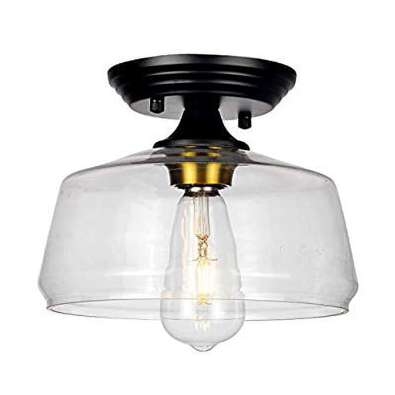 Glass Close to Ceiling Light, Modern Semi Flush Mount Pendant Lighting