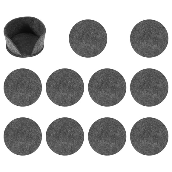 Glass Coaster, Round Coaster, Glass Coaster, Drink Coaster with Beverage Storage Box, Bar, Cup 10-Piece Set