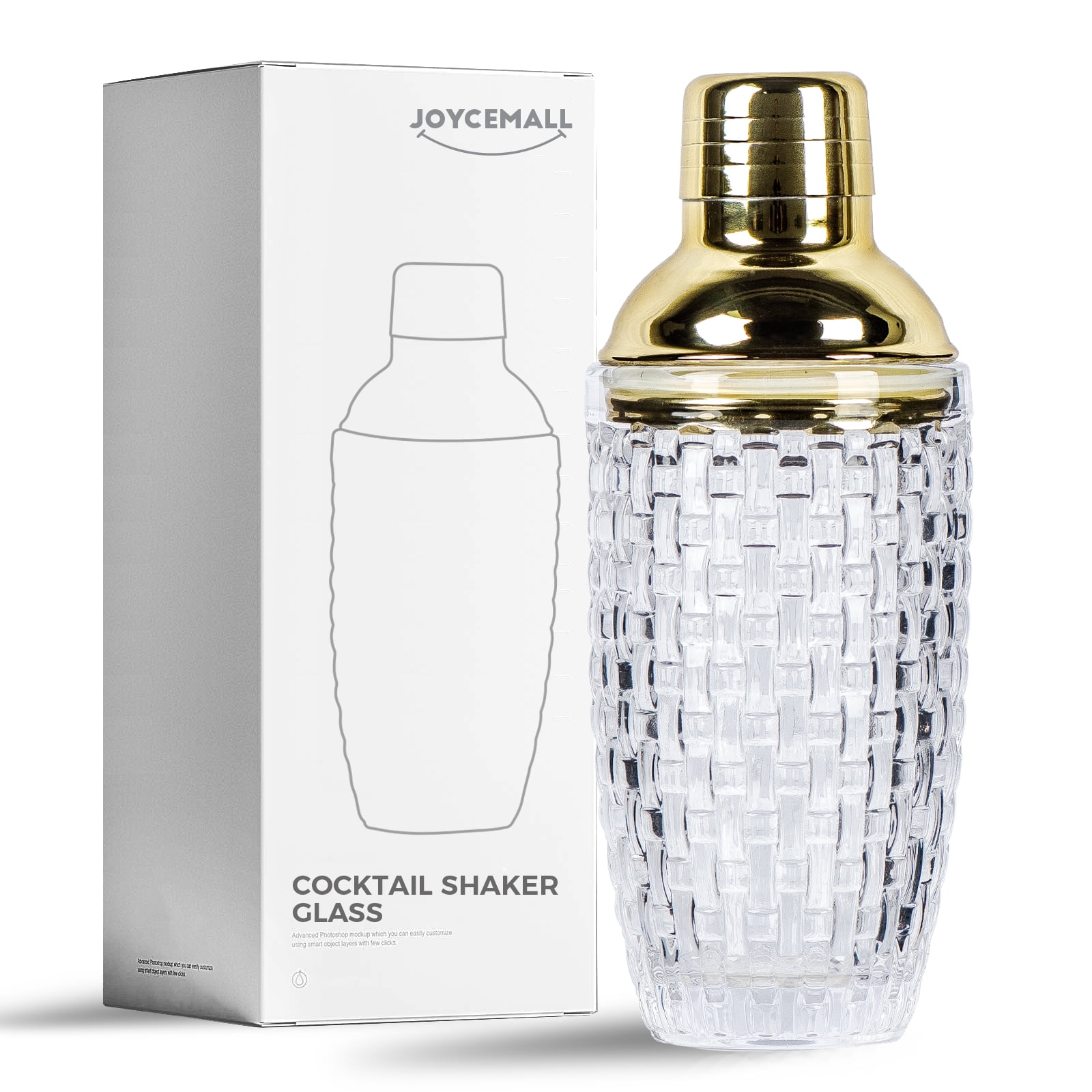 Glass Cocktail Shaker Kit, LAVANE 13 Ounce Martini Mocktail Making Set