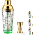thumbnail image 1 of Glass Cocktail Shaker Set,14oz Martini Mixer Shaker with Built-in Strainer, Measuring Jigger,Drink Shaker Margarita Alcohol Mixer,Perfect for Bartender and Home Use (Green), 1 of 7