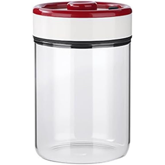 Glass Coffee Bean Jars, 42OZ Airtight Leak Proof Vacuum Coffee Canister Food Storage Container for Coffee Bean, Sugar, Tea, Nuts 1 Pack Brand: Cicano