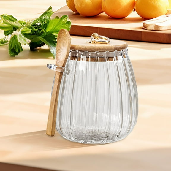 Glass Coffee Canister Airtight Storage Jar Petal Decorative Container With Lid Metal Handle Easy To Grasp Food Storage Easy To Use