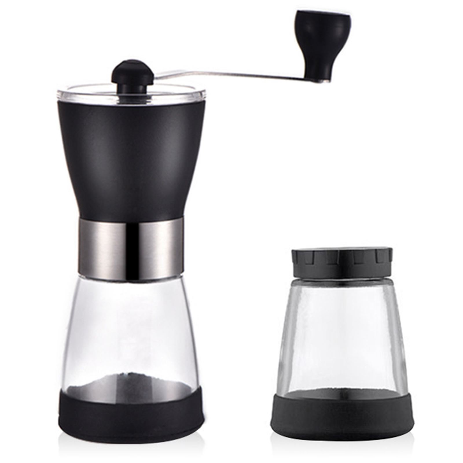 Glass Coffee Grinders Ceramic Burrs Pepper Nuts Pills Spice Machine