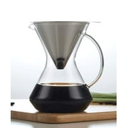 Glass Coffee Maker Pour Over 17 Ounce/ 500ml with Coffee Dripper Filter and Handle, Lead Free