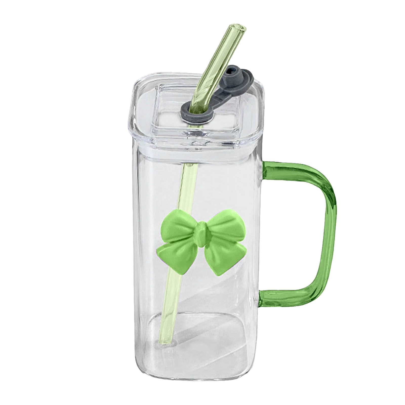 Glass Coffee Mugs, Borosilicate Clear Cups, Heat Resistant Transparent Glassware, Cute Bowknot Tea Cups, Latte Glasses, Hot & Cold Drinkware, Espresso Cups for Home Kitchen Office