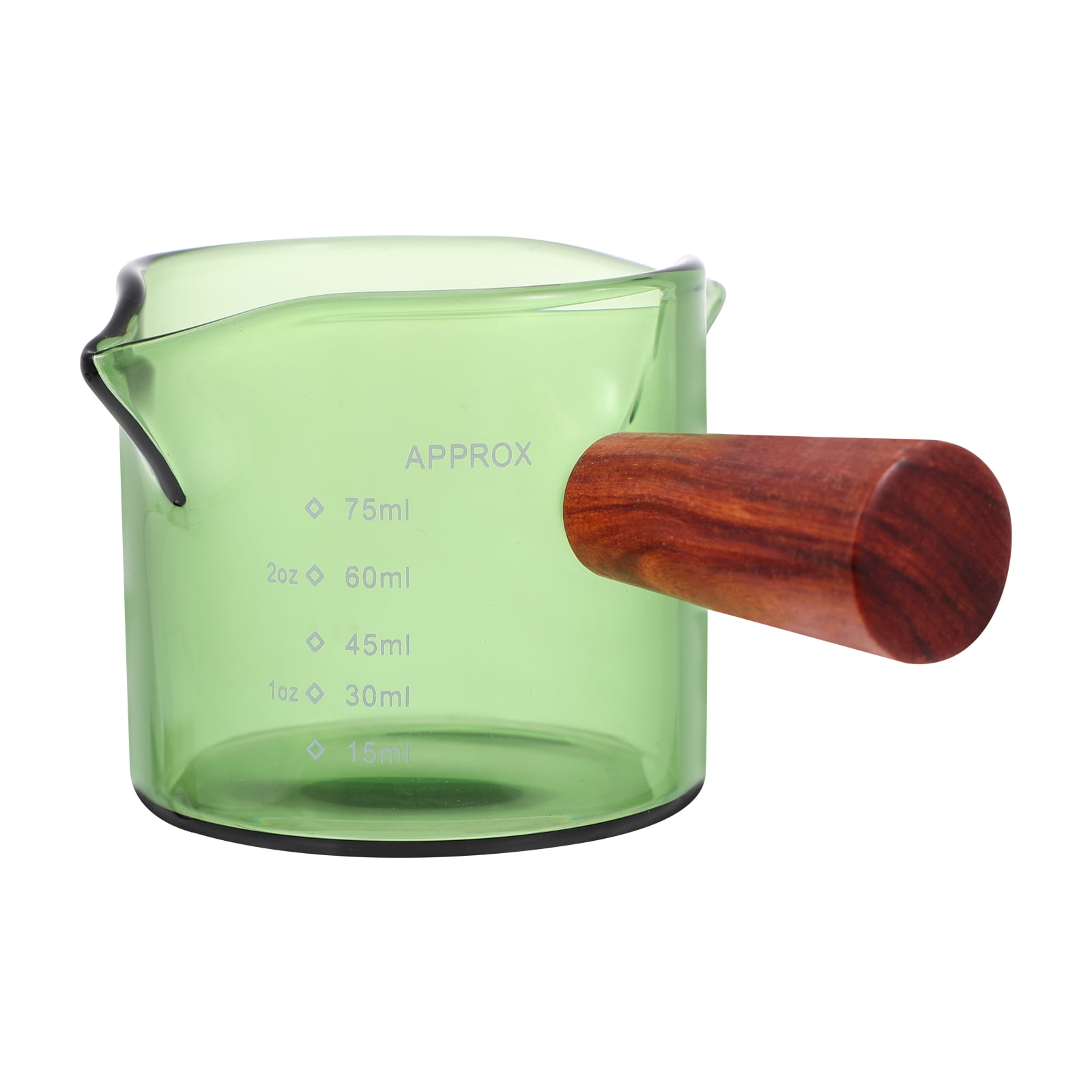 Glass Coffee Mugs Espresso Ground Creamer Pourer Double Mouth Milk Cup