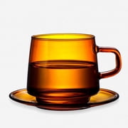 Glass Coffee Mugs, Large Wide Mouth Mocha Hot Beverage Mugs 12oz, Clear Espresso Cups with Handle, Perfect for Latte, Cappuccino, Hot Chocolate, Tea and Juice