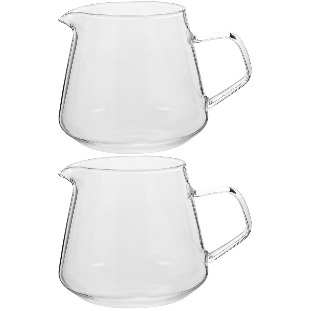 Glass Coffee Pot 2 Pieces Milk Pitcher Machines Clear Dispenser Cup Espresso Steaming Pitchers