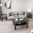 Glass Coffee Room Mordern 2 Layer Sofa Center Tables with Rectangle