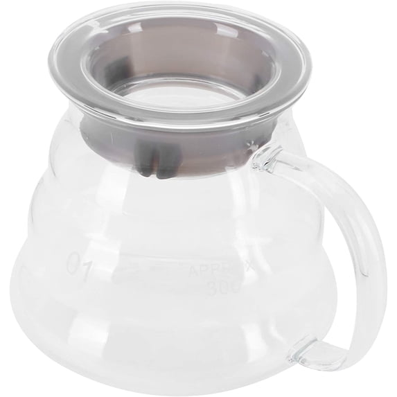 Glass Coffee Server, Transparent and Large Capacity, with Handle, for Espresso and Coffee, Bar Kitchen Counter