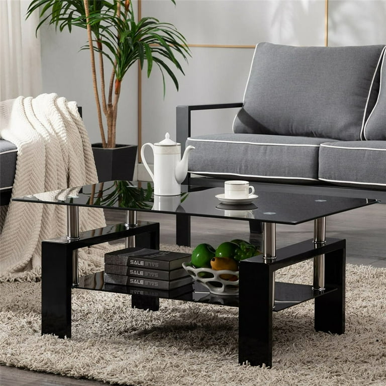Black sofa 2024 table for sale