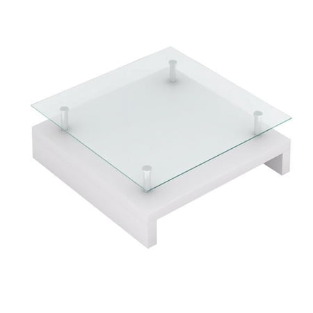 Glass Coffee Table Square White