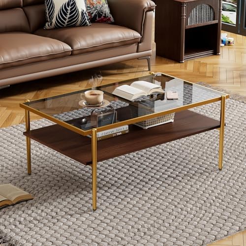 Glass Coffee Table with Storage Modern Tempered Coffee Tables for ...