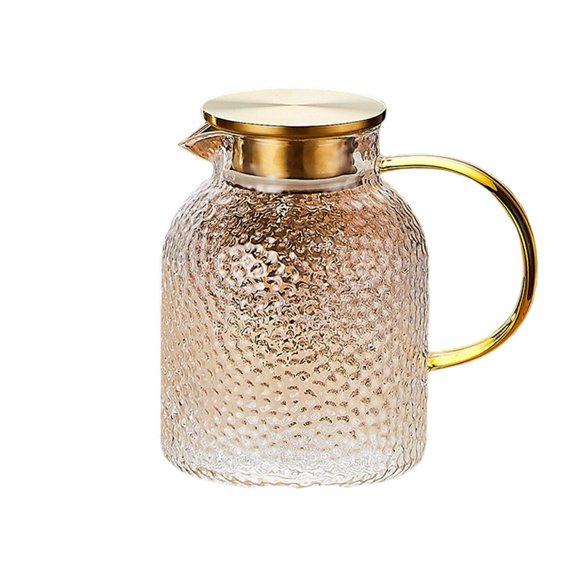 Glass Cold Water Pitcher for Home Use Heat Large Capacity Glass Brewing Pitcher of Drinking Glasses Pitcher for Cooled Boiled Water 1800ml