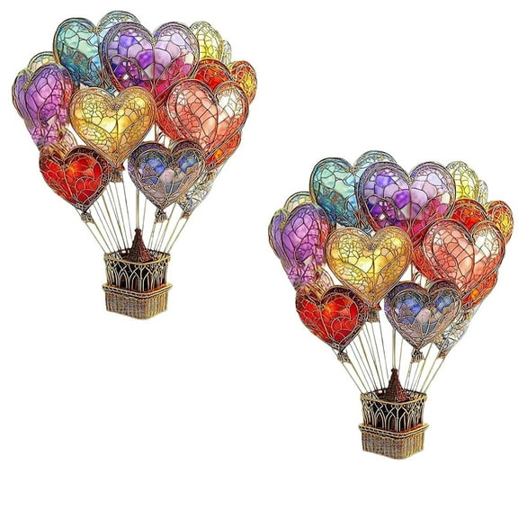 Glass Colorful Solar Hot Air Balloon Lantern with Flame Flickering,Garden Decor Glass Hot Air Balloon Solar Lantern Outdoor Waterproof Hanging Light for Patio,Porch,Yard Gifts for Women