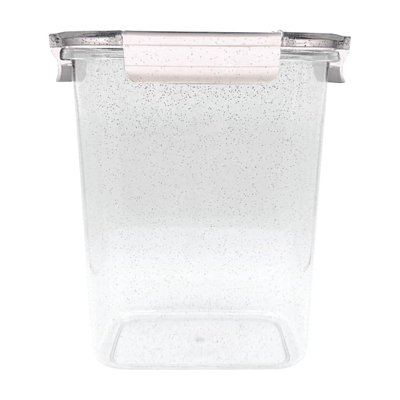 JUST COOK Airtight Speckled Plastic Food Storage Container with Lid, 3L, Clear
