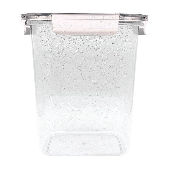 JUST COOK Airtight Speckled Plastic Food Storage Container with Lid, 3L, Clear