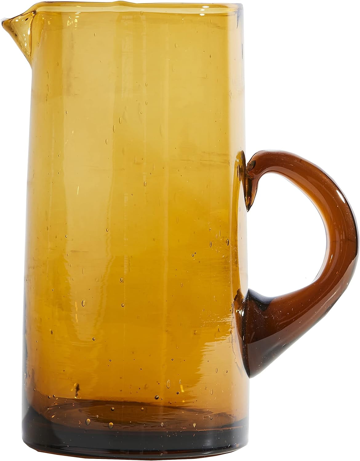 Glass Cone Jug By Handblown Water Pitcher Amber 36 Fl Oz glass-cone-jug-by-handblown-water-pitcher-amber-36-fl-oz