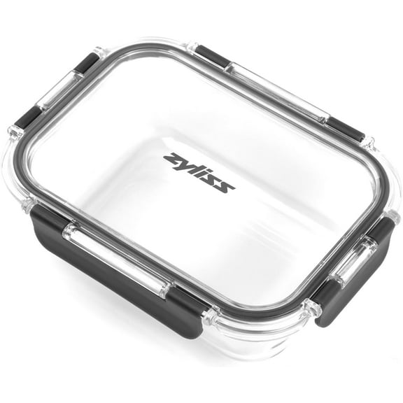 Glass Container, Shatterproof Glass, Airtight Food Storage Box with Sealable Lid, Microwave Safe, BPA Free, Freezer Safe, Fridge Storage, Food Container