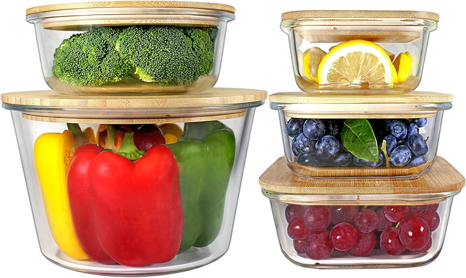 8 pack Rectangular Glass Food Storage Containers 35 oz – Fusion