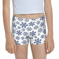 Easygdp Dark Blue Snowflakes Girls Hipster Cotton Underwear Little