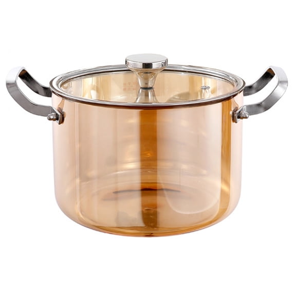 Glass Cooking Pot Heatable Clear Stockpot Glass Saucepan with Lid Transparent Glass Cooker for Cooking Milk, Pasta & Baby Food