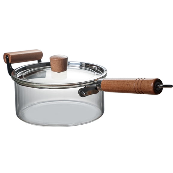 Glass Cooking Pot with Lid, Clear Pots for Cooking,Glass Cooking Pot, Microwavable Glass Pot, 3.5L Clear Glass Simmer Pot, Heat Resistant Universal Glass Pots with Lid and Handle