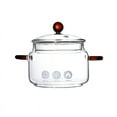Glass Cooking Pot with Lid Heat Resistant Glass Saucepan Borosilicate Glass Cookware Stovetop