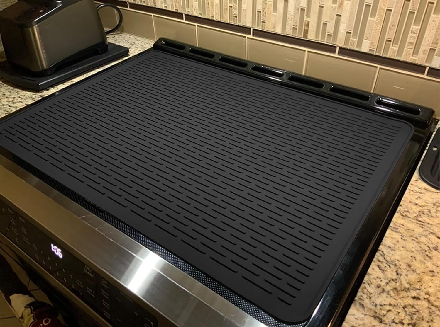 Glass Cooktop Protector - Silicone Cover Mat for Electric Stoves (28 x 20 Inches)