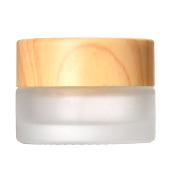 Glass Cosmetic Containers with Lids Round Frosted Cosmetic Jars Small Empty Glass Sample Jars for Makeup Lotions Sample