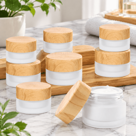 Glass Cosmetic Sample Jars, Mixed Gram